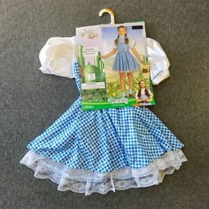 New! Rubies Dorothy Costume Child Small 4-6 Blue Gingham Sequin Wizard of Oz